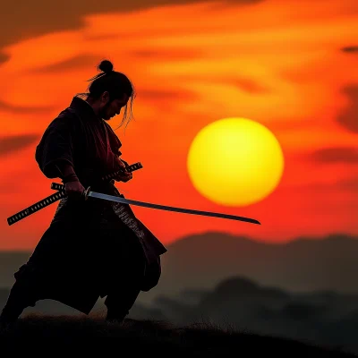 Samurai at Sunset