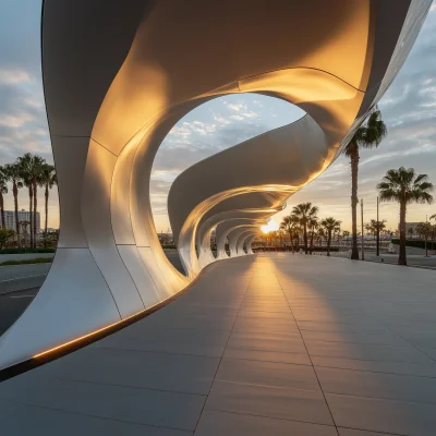 Golden Hour Walkway