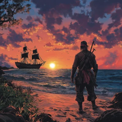 Pirate Lord at Sunset