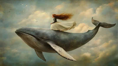 Girl Riding a Whale