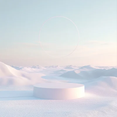 Abstract Snowy Landscape