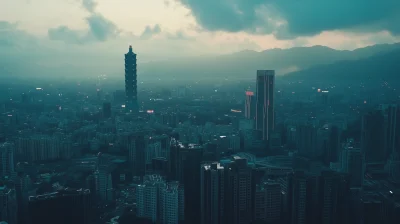 Aerial View of Taipei