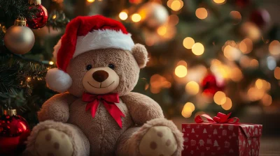 Cozy Christmas Teddy Bear