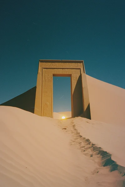 Evening at the Egyptian Gateway