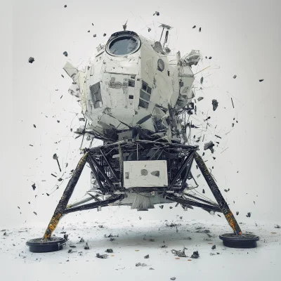 Lunar Landing Module Explosion