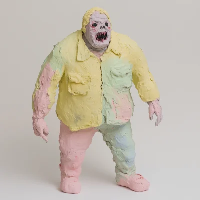 Bold Colors Zombie Sculpture