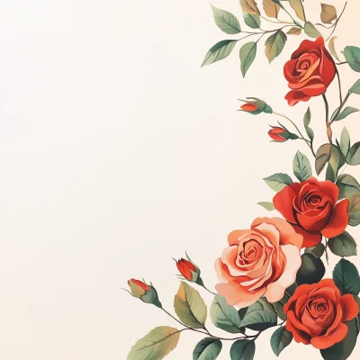 Wedding Roses Illustration