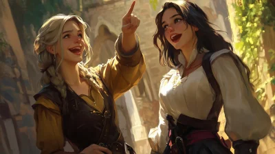 Medieval Girls Laughing