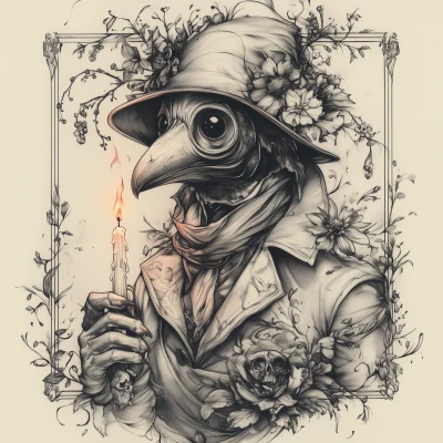 Plague Doctor Tattoo Design