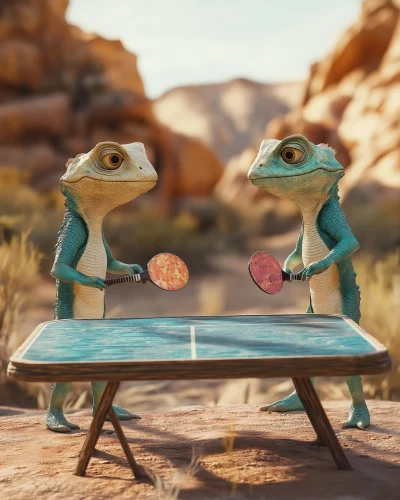 Desert Lizard Ping Pong