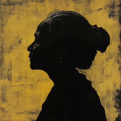 Silhouette of an Old Filipino Woman