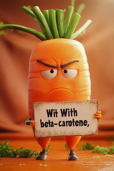 3D Carrot with Sign