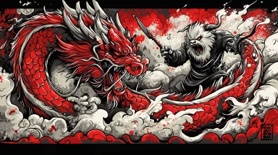 Epic Dragon Yeti Battle