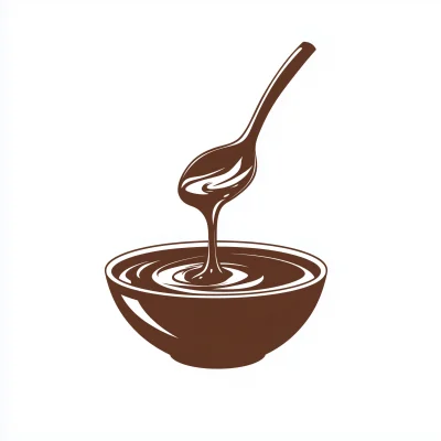 Funny Spoon and Chocolate Logo