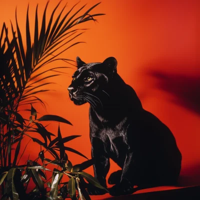 Black Panther on Red