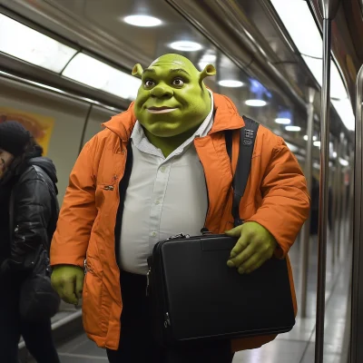 Shrek in the Metro