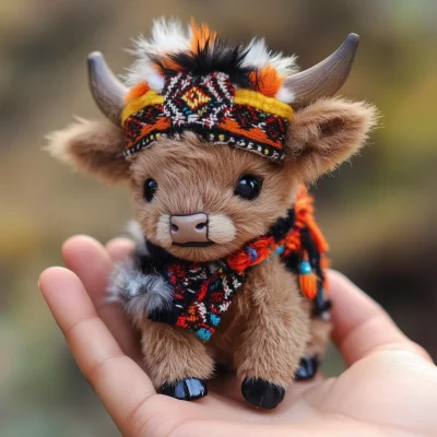 Miniature Cattle in Traditional Costume