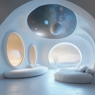 Futuristic Circular Dome Interior