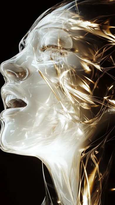 Transparent Glass Head with Light Emanation