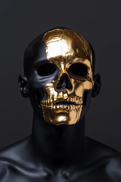 Golden Skull Portrait