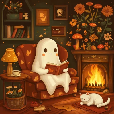 Cozy Ghost Reading