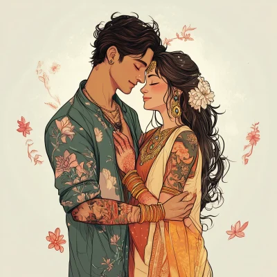 Romantic Bollywood Couple