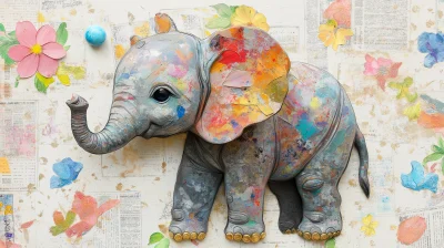 Vibrant Baby Elephant