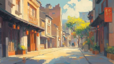 Chinese Alley Street Corner