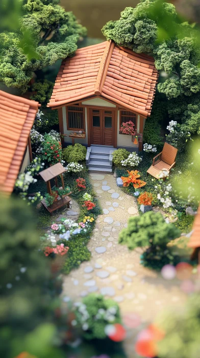 Miniature Cottage in Microlandscape