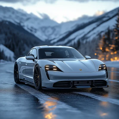 Porsche Taycan in 3D Render