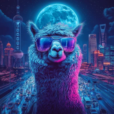 Alpaca Travels to the Moon