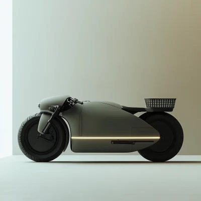 Futuristic Retro Motorcycle