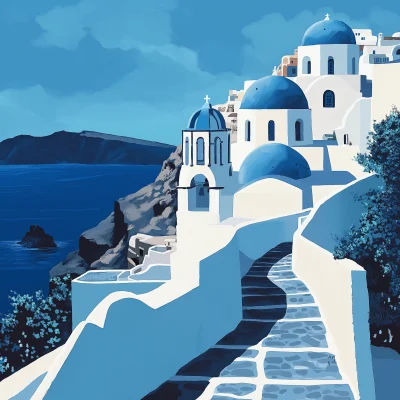 Santorini Scene