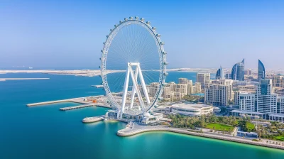 Aerial View of Dubai Ferris Wheel