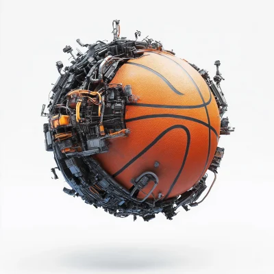 Floating Basketball Sculpture