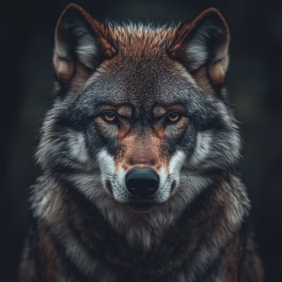 Angry Wolf Portrait