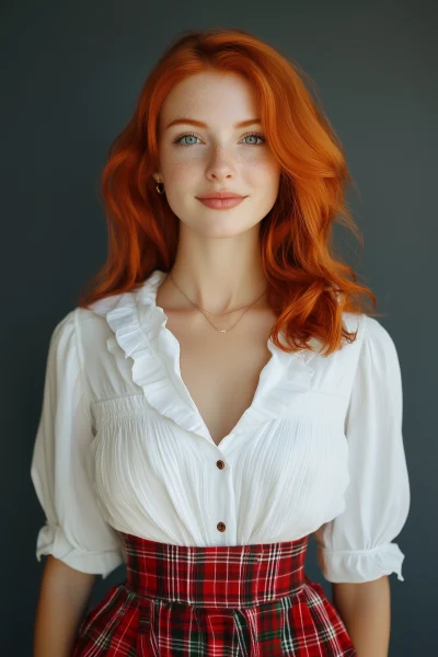 Happy Woman with Red Hair