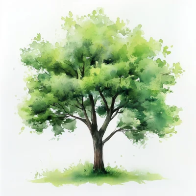 Beautiful Watercolor Tree