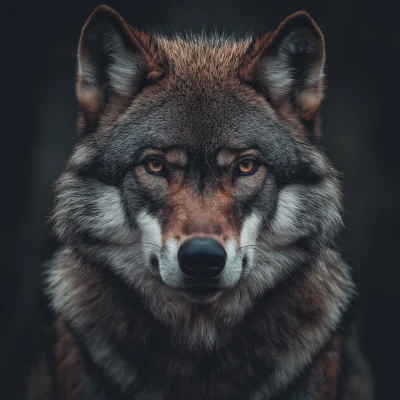 Angry Wolf Portrait