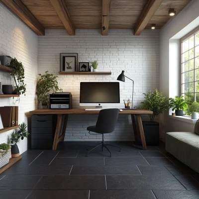 Vintage Minimal Home Office