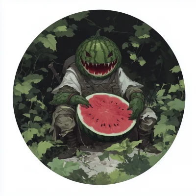 Watermelon Plant Character Token