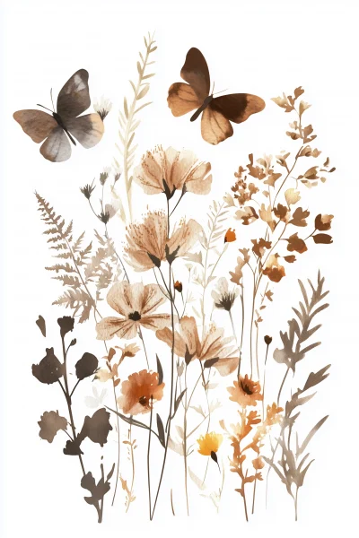 Watercolor Dried Flowers