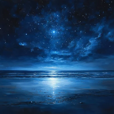 Starry Night Over the Beach