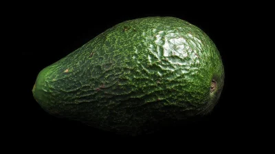 Avocado Isolated on Black