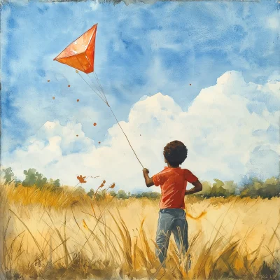 Whimsical Kite Flying