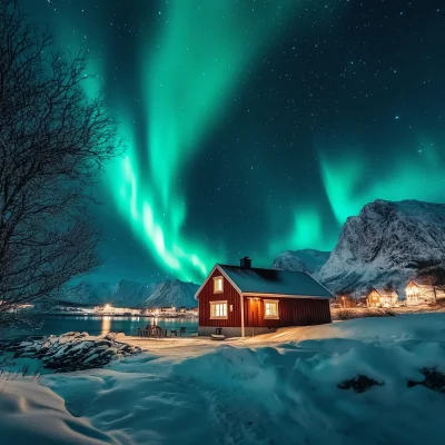 Aurora Borealis Over Lofoten