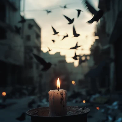 Candle in the Streets of Beirut