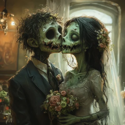 Zombie Happy Couple