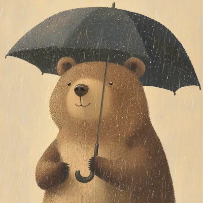 Bear with Umbrella