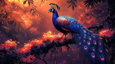 Vibrant Peacock